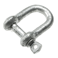 D Shackle HD Galvanised 8mm L25mm with 13mm gap 8mm pin