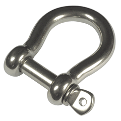 Bow Shackle AISI316 Stainless Steel 6mm L20mm with 13-25mm gap 6mm pin