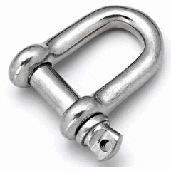 D Shackle AISI316 Stainless Steel 4mm L16mm with 8mm gap 4mm pin