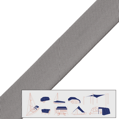 SolaTX Bias Binding Cadet Grey 22mm
