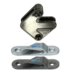 Clamcleat 3mm Racing Sail Line Port Silver Cleat/Backplate/Rivets