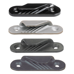 Clamcleat 6mm Racing Fine Line Port Silver Cleat/Backplate