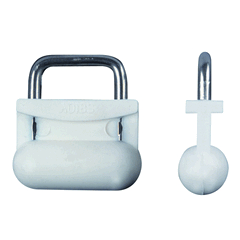 Sail Slide Plastic White With Stainless Steel Bail Slug 7mm Dia