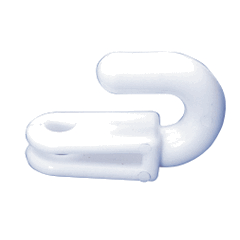 Rivet-On Cover Hooks White 