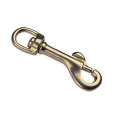 Snap Hook Swivel Eye Bronze L75mm with 8mm gap