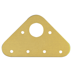 Tack Plate 64mm x 64mm x 2mm Gold Anodised Aluminium