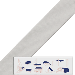 SolaTX Bias Binding Silver 22mm 