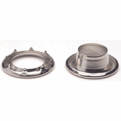 English Grommets No.000 Set Nickel Plate Finish