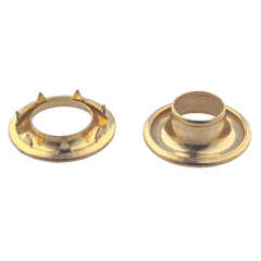English Grommets No.4 Set Brass Finish