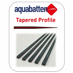 Aquabatten Leech Tapered Glass Batten 600 x 15mm | 2 x 1mm